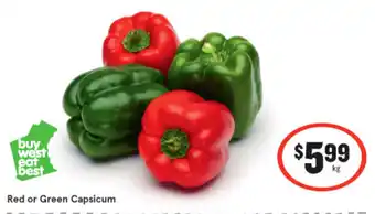 IGA Red or Green Capsicum offer