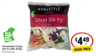 IGA Homestyle Crispy Stir Fry Mix 400g offer