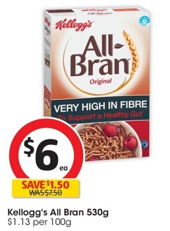 Coles Kellogg's All Bran 530g offer