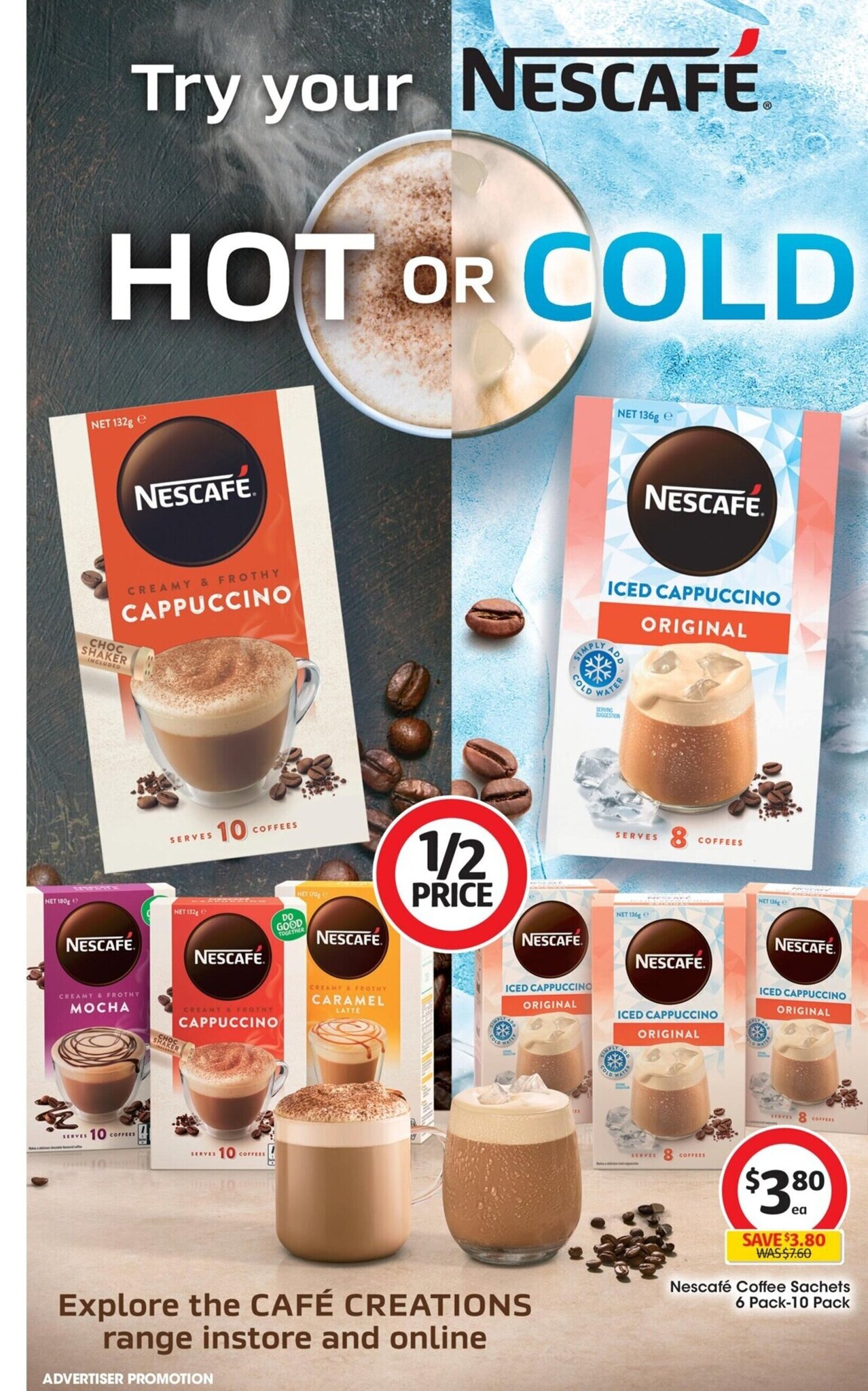 Nescafé Coffee Sachets 6 Pack10 Pack offer at Coles
