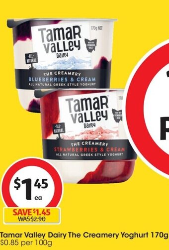 Coles Tamar Valley Dairy The Creamery Yoghurt 170g offer