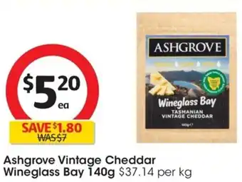 Ashgrove Vintage Cheddar Wineglass Bay 140g