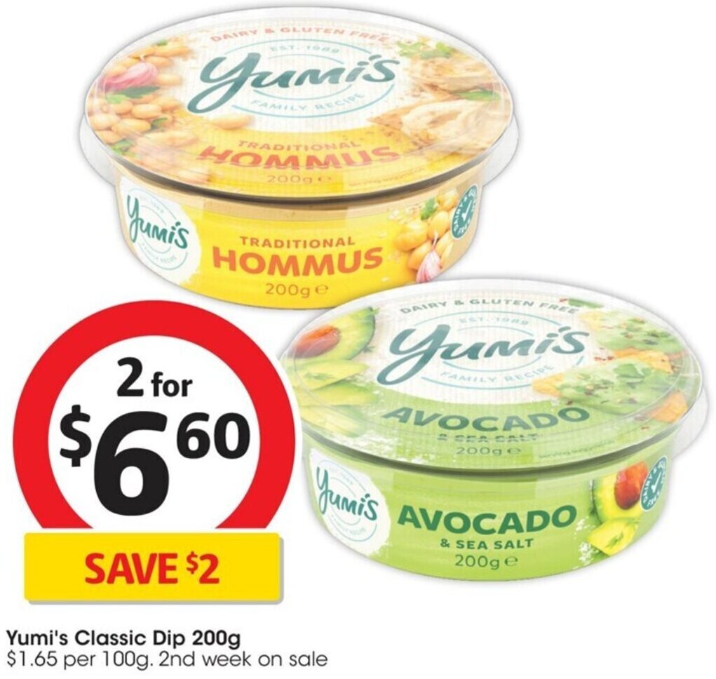 Yumi's Classic Dip 200g offer at Coles
