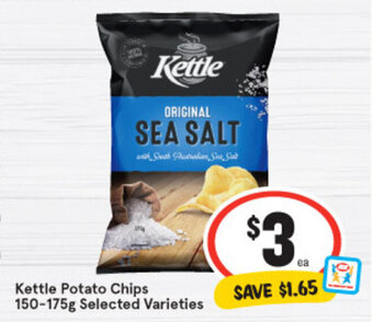 IGA Kettle Potato Chips 150-175g offer