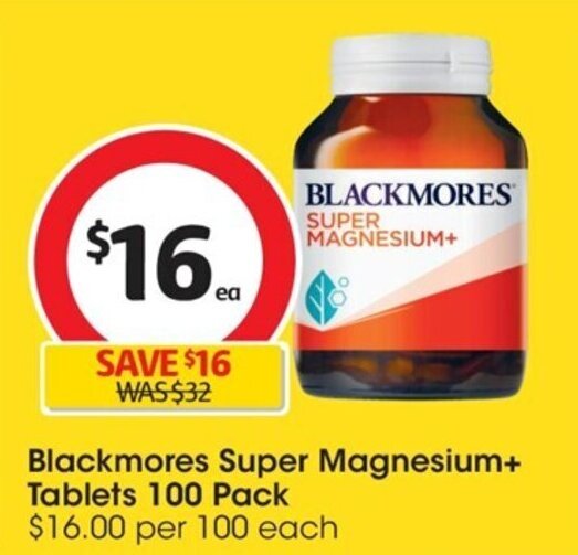 Blackmores Super Magnesium Tablets 100 Pack Offer At Coles