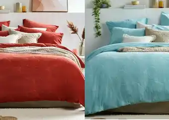 Spotlight Koo Nadia Leaf Textured Quilt Cover Set offer