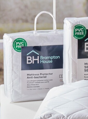 Spotlight 40% off brampton house anti-bacterial fitted mattress protector offer