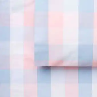 Spotlight Koo pastel check washed cotton 225 thread count sheet set offer