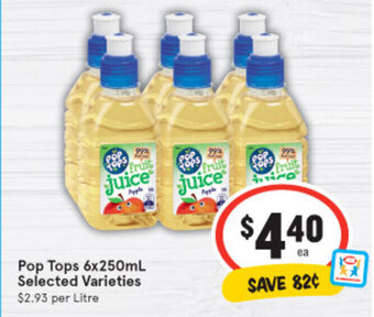 IGA Pop Tops 6x250ml offer