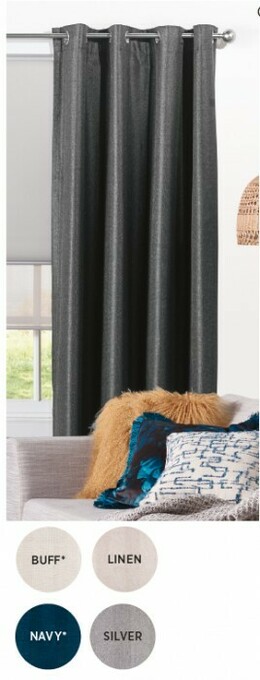 Spotlight 40% off Contempo Blockout Eyelet Curtains offer