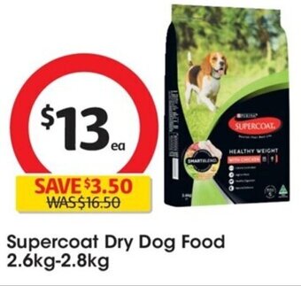 Coles Supercoat Dry Dog Food 2.6kg-2.8kg offer