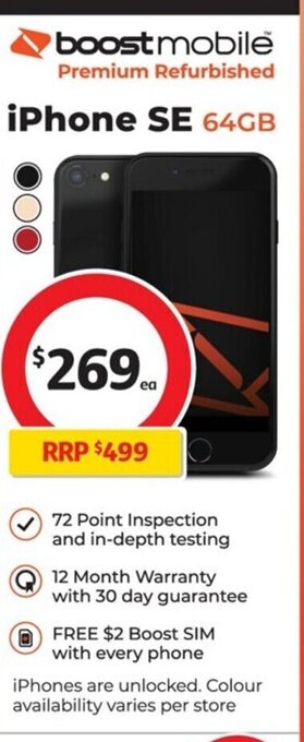 Coles iPhone SE 64GB offer