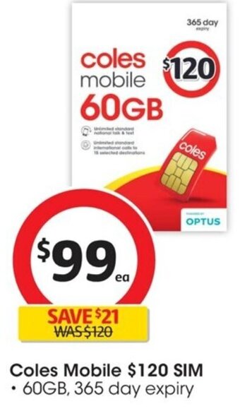 Coles Coles Mobile offer