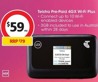 Telstra  Pre-Paid 4GX Wi-Fi Plus