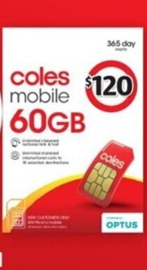 Coles Coles Mobile 60GB offer