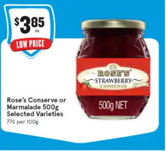 IGA Rose's Conserve or Marmalade 500g offer