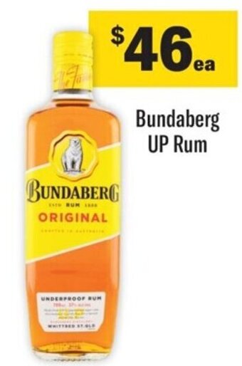 Coles Bundaberg UP Rum offer