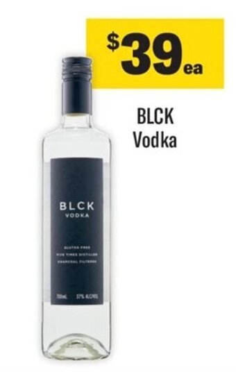 Coles BLCK Vodka offer