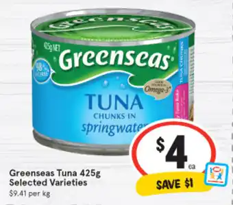IGA Greenseas Tuna 425g offer