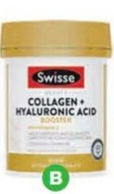 Woolworths Swisse Beauty Collagen & Hyaluronic Acid Booster Tablets Pk 80 offer