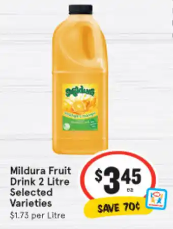 IGA Mildura Fruit Drink 2L offer