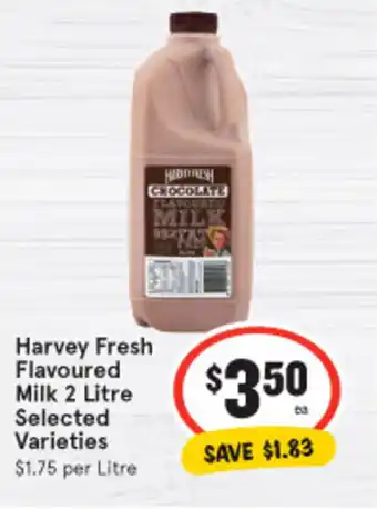 IGA Harvey Fresh Flovoured Milk 2L offer