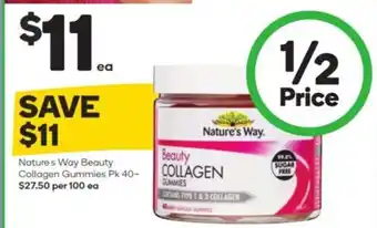 Woolworths Natures Way Beauty Collagen Gummies Pk 40 offer