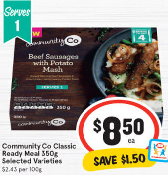 IGA Community Co Classic Ready Meal 350g offer