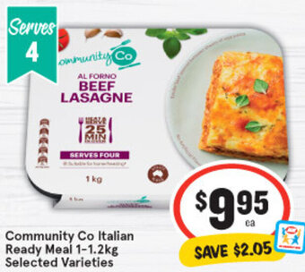 IGA Community Co Italian Ready Meal 1-1.2kg offer