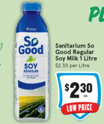 IGA Sanitarium So Good Regular Soy Milk 1 Litre offer