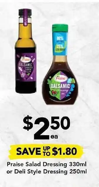 Drakes Praise salad dressing or deli style dressing offer