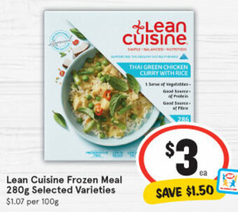 IGA Lean Cuisine Frozen Meal 280g offer