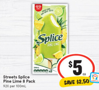IGA Streets Splice Pine Lime 8 Pack offer