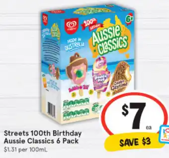 IGA Streets 100th Birthday Aussie Classic 6 Pack offer