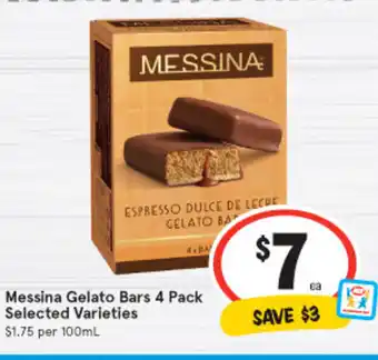 Messina Gelato Bars 4 Pack