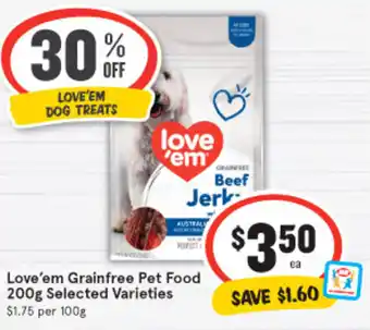 IGA Love'em Grainfree Pet Food 200g offer