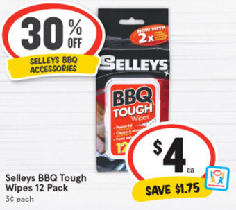 IGA Selleys BBQ Tough Wipes 12 Pack offer