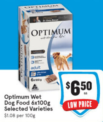 IGA Optimum Wet Dog Food 6x100g offer
