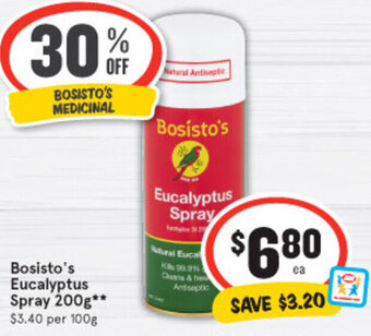 IGA Bosisto's Eucalyptus Spray 200g offer