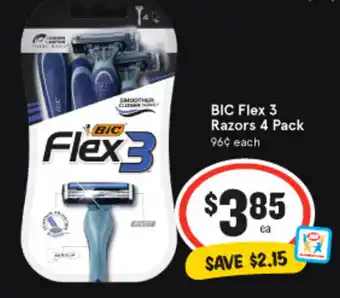 IGA BIC Flex 3 Razors 4 Pack offer