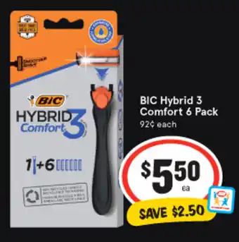 IGA BIC Hybrid 3 Comfort 6 Pack offer