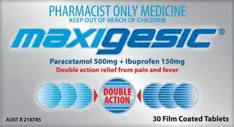 Pharmacy Best Buys Maxigesic double action 30 tablets offer