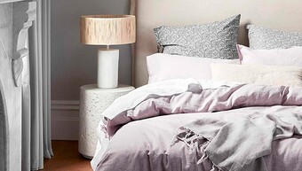 Myer Aura home chambray fringe quilt cover offer