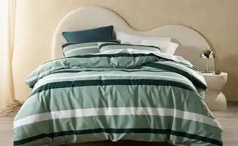 Myer Vue lincoln stripe cotton quilt cover set# offer