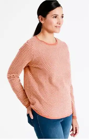Myer Regatta and regatta petites organic cotton blend jumper in sunrise/ivory offer