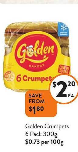 Foodworks Golden crumpets 6 pack offer