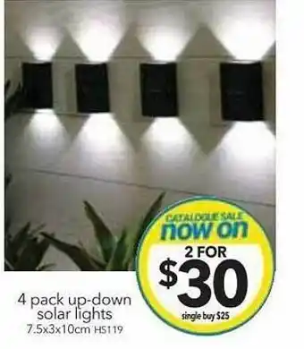 Cheap as Chips 4 pack up-down solar lights offer