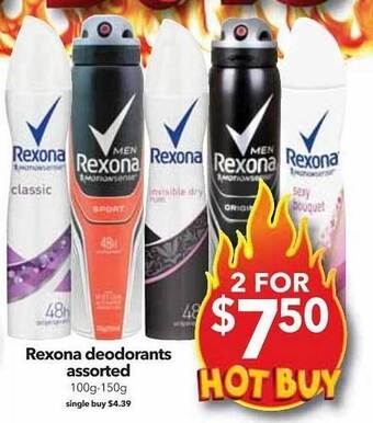 Cheap as Chips Rexona deodorants offer