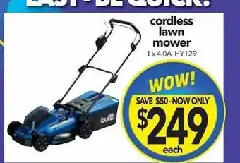 Cheap as Chips Cordless lawn mower offer