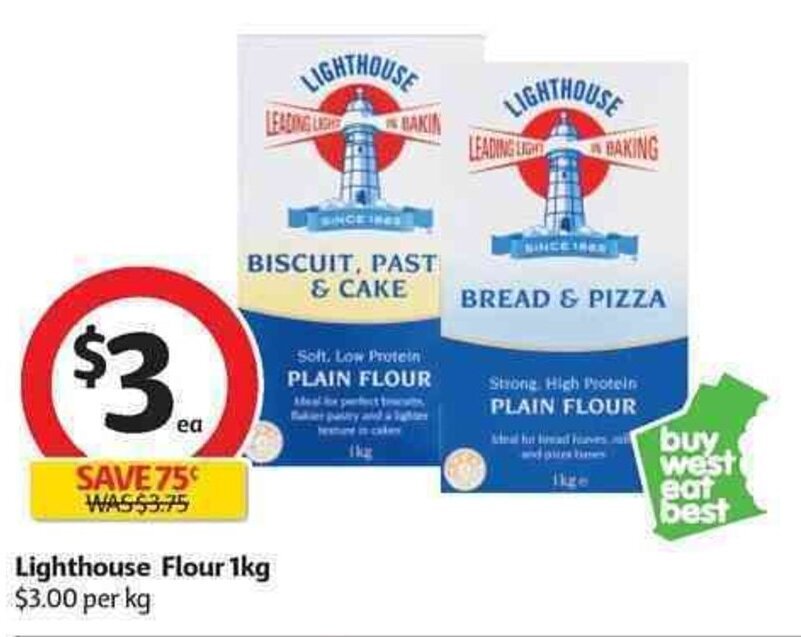 Lighthouse Flour 1kg offer at Coles